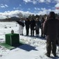 Family & friends at grave